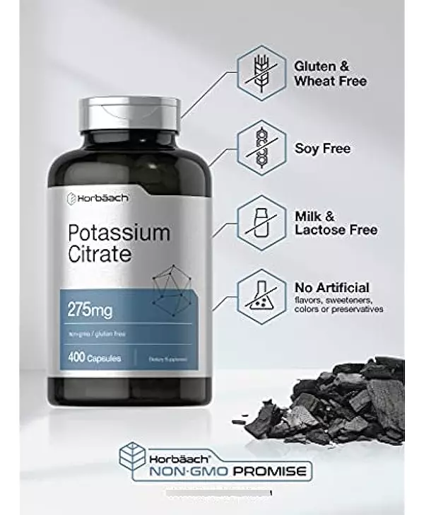 Salud y Equipamiento Médico - Suplemento De Citrato De Potasio 275 Mg  400 Cápsulas 4