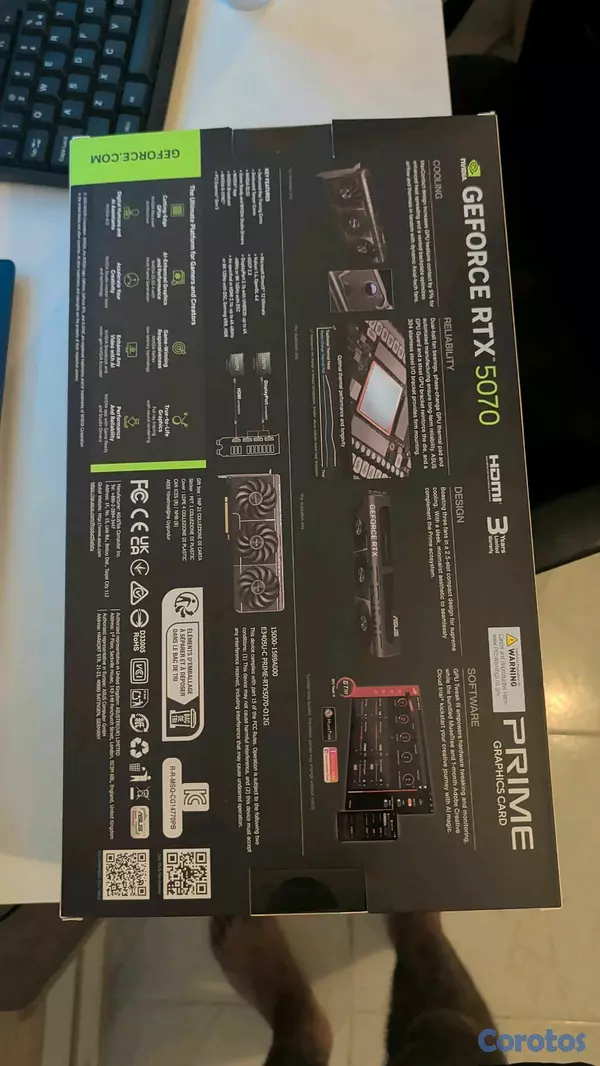 computadoras y laptops - RTX 5070 ASUS PRIME NUEVA SELLADA  2