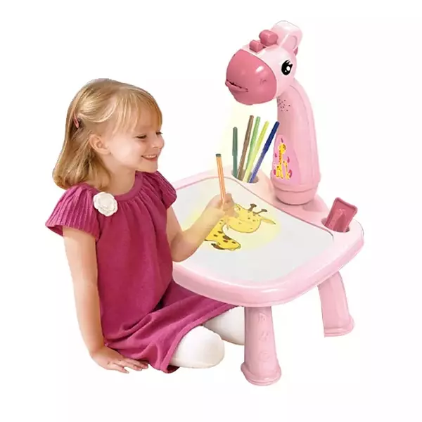 juguetes - Mesa Proyector de dibujo para niños incluye 12 colores 1 libro 24 diseños  4