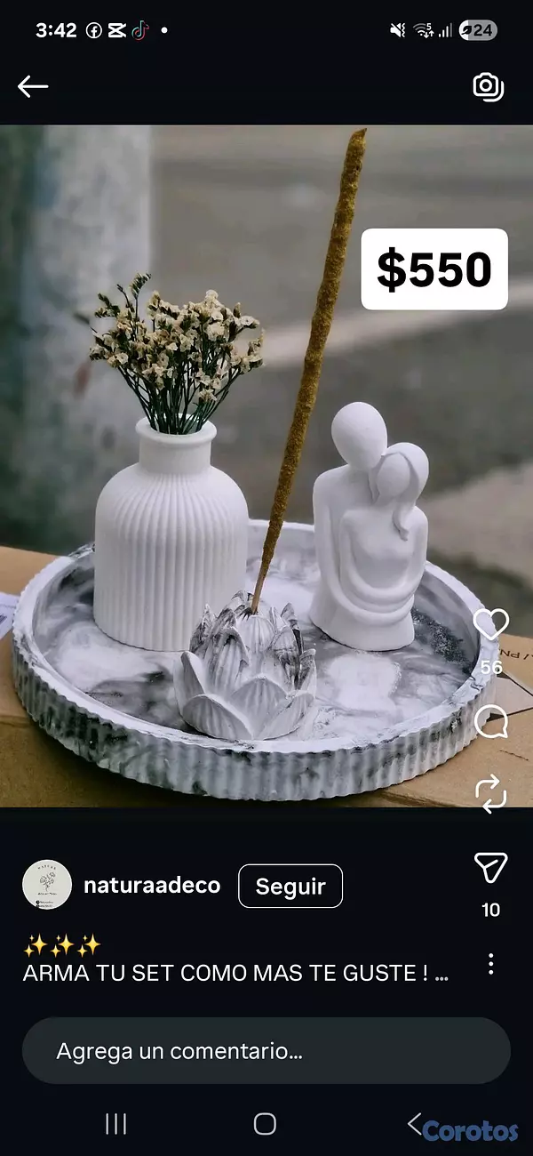 decoración y accesorios - hermosa piezas decorativa en yeso para su hogar 3