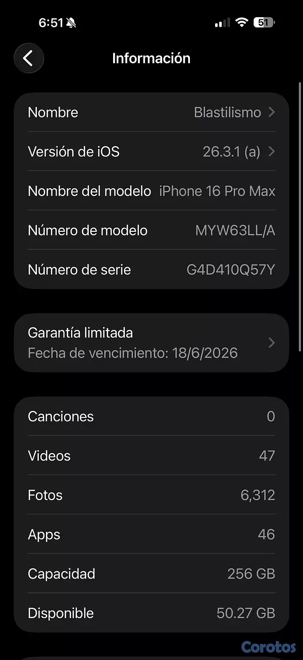 celulares y tabletas - Venta iPhone 16 pro Max (negociable) 3