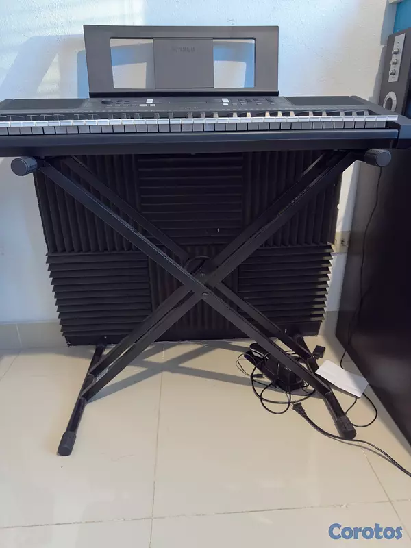 instrumentos musicales - Vendo Piano Yamaha PSR-E373, con su pedal y Stand 3