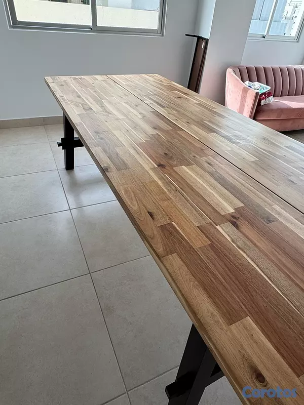 muebles y colchones - MESA SKOGSTA COMO NUEVA 10