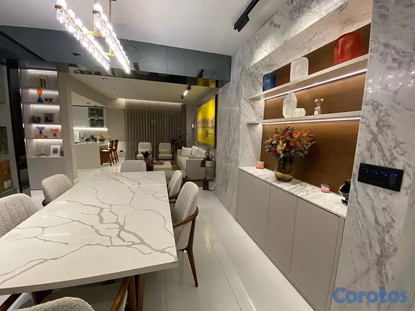 apartamentos - vendo urbanización real piso 7 amueblado tres habitaciones con baño dos parqueos 10