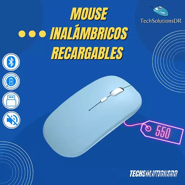 computadoras y laptops - Mouse Inalámbrico Recargable 3