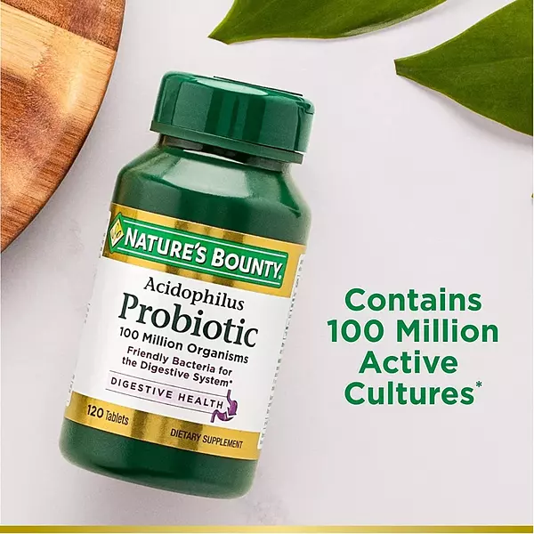 Salud y Equipamiento Médico - Probiotico Acidophilus Salud Digestiva 120 Tab Nature's Boun 4