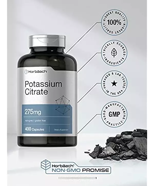 Salud y Equipamiento Médico - Suplemento De Citrato De Potasio 275 Mg  400 Cápsulas 5