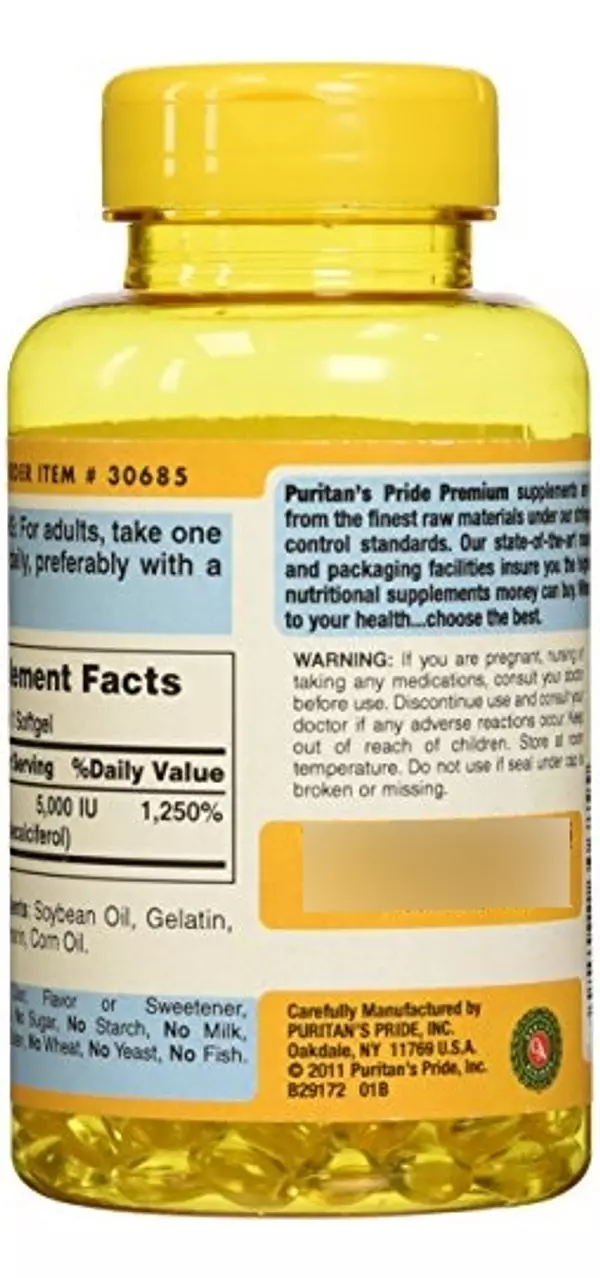 Salud y Equipamiento Médico - Suplemento Dietario Puritan's Pride Con Vitamina D3 5000 4