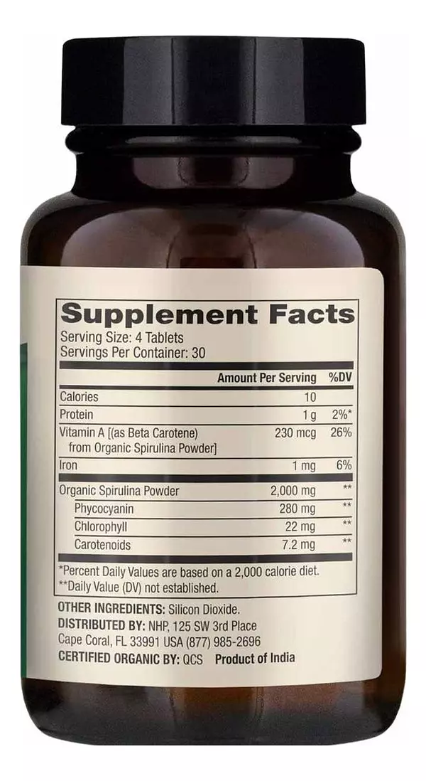 Salud y Equipamiento Médico - Espirulina 120 Cap Dr. Mercola - U - Unidad A $1732 2