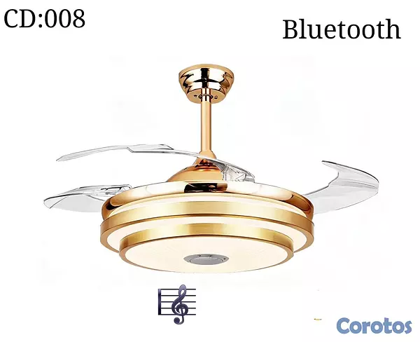 decoración y accesorios - Lámpara abanico con *Bluetooth* y 3 cambios de tono de luz 
 2