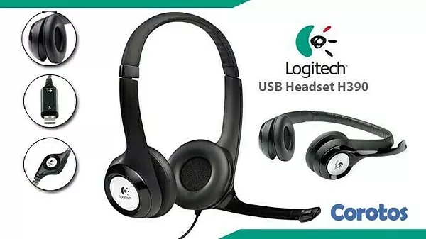camaras y audio - AUDIFONO CON MICROFONO LOGITECH H390 PC INTERNET CLEAR CHAT CONFORT USB 2
