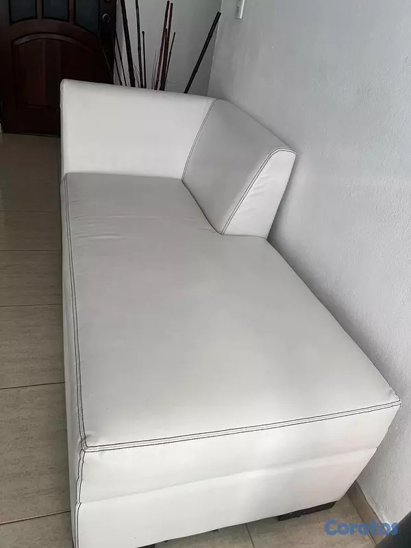 muebles y colchones - Sofá Chaise Blanco 5