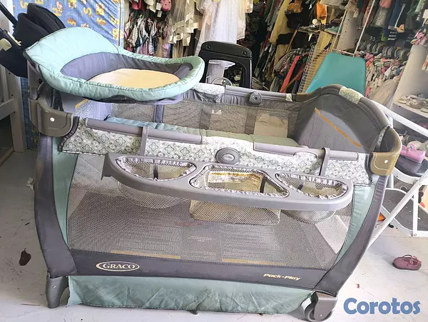 muebles - Corral Graco 2 niveles, cambiador, organizador  2
