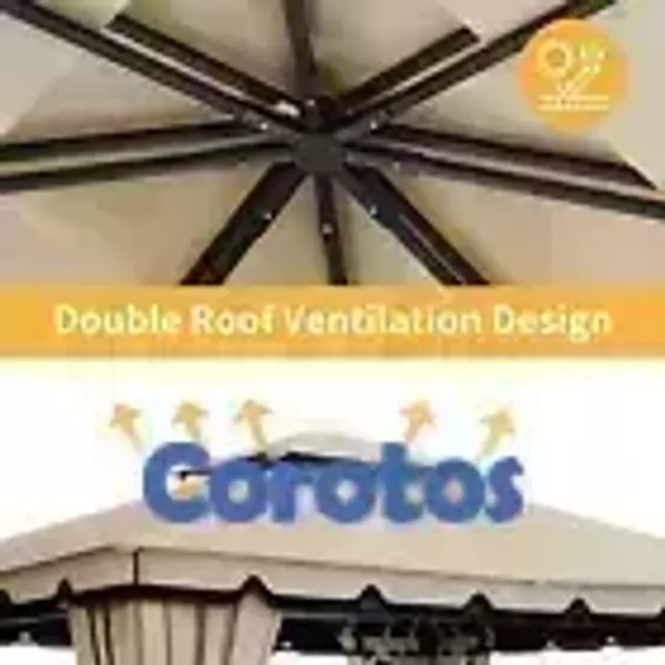 herramientas, jardines y exterior -   ESPECIAL DE ESTE DIA  ESTE Outdoor Patio Double Fabric Canopy Gazebo rd 36500 5