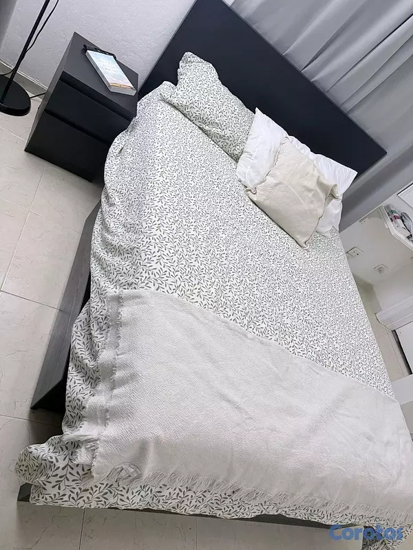 muebles y colchones - Cama Full malm Ikea con Colchon  2