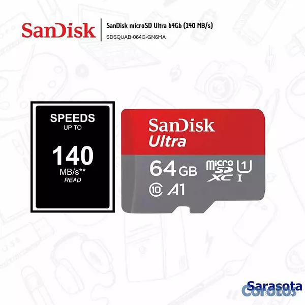 accesorios para electronica - SanDisk microSD Ultra 64Gb (140 MB/s) 3
