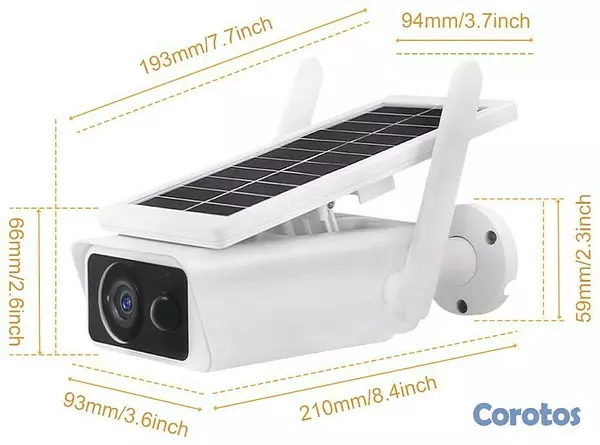 camaras y audio - Cámara de seguridad wifi para exterior recargable 1080P, impermeable y visión no 4
