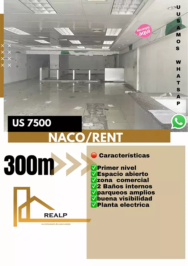 oficinas y locales comerciales - Alquiler local céntrico en Naco 1