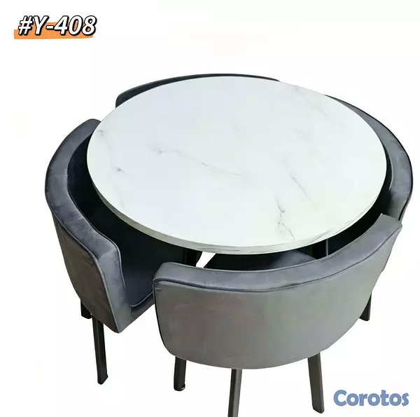 muebles y colchones - MESA REDONDA CON SILLAS  1
