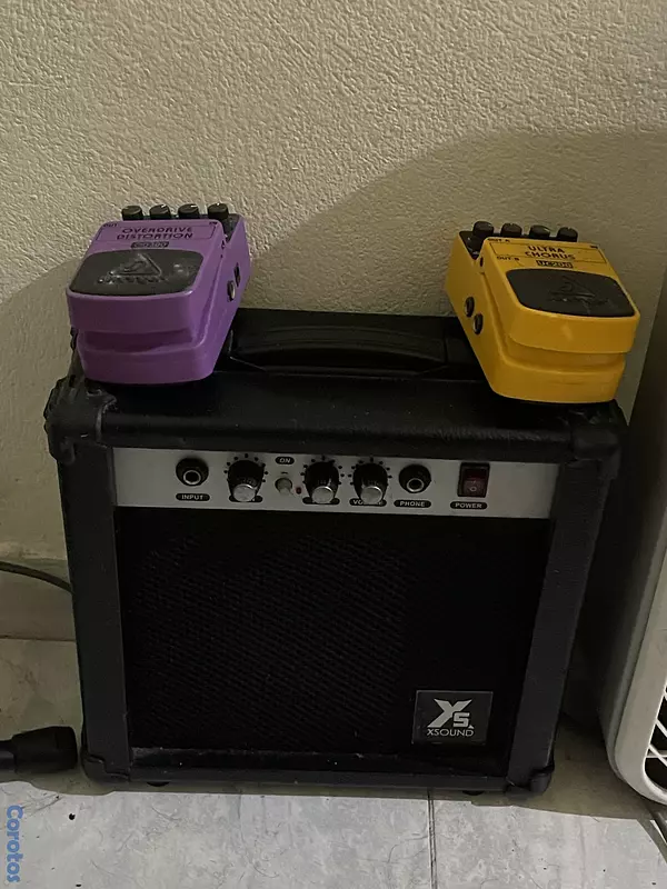 instrumentos musicales - Guitarra Electrica Custom + Amplificador + 2 Pedales 6