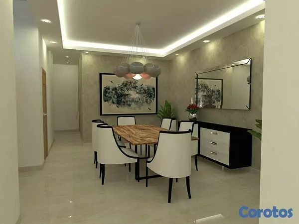 apartamentos - APARTAMENTO DE 2 HABITACIONES, SECTOR CACICAZGOS, AREA SOCIAL. 4