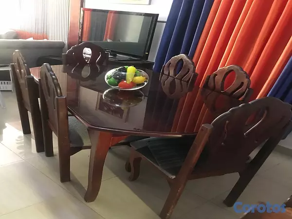 muebles y colchones - De oportunidad, comedor de seis sillas en caoba a muy buen precio  3