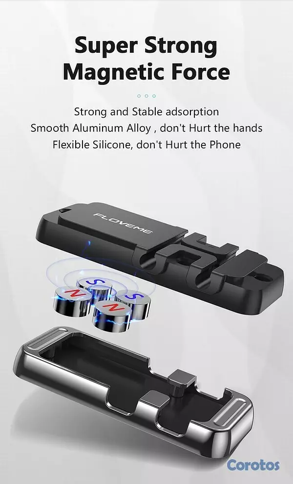 accesorios para electronica - Soporte universal de celular para carro magnetico con adhesivo CJ-10 5