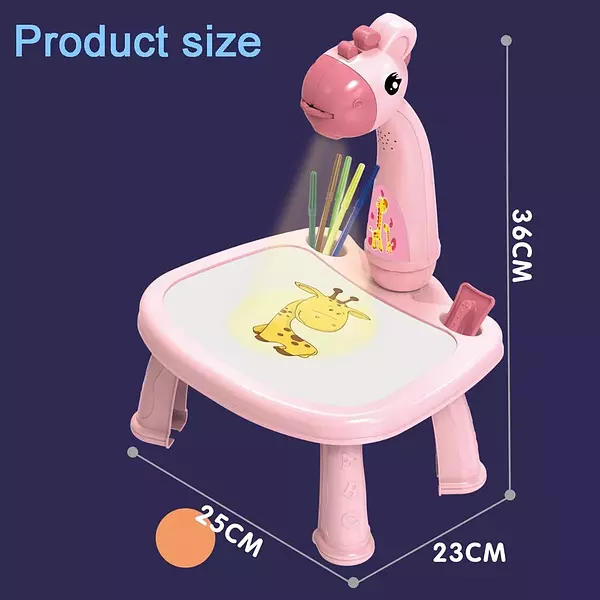juguetes - Mesa Proyector de dibujo para niños incluye 12 colores 1 libro 24 diseños  6