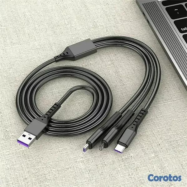 accesorios para electronica - CABLE ADAPTADOR 3 EN 1 USB A TIPO C, IPHONE Y V8 SJX-28 1
