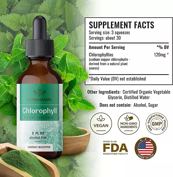 Salud y Equipamiento Médico - Clorofila 120 Mg Herbamama 2