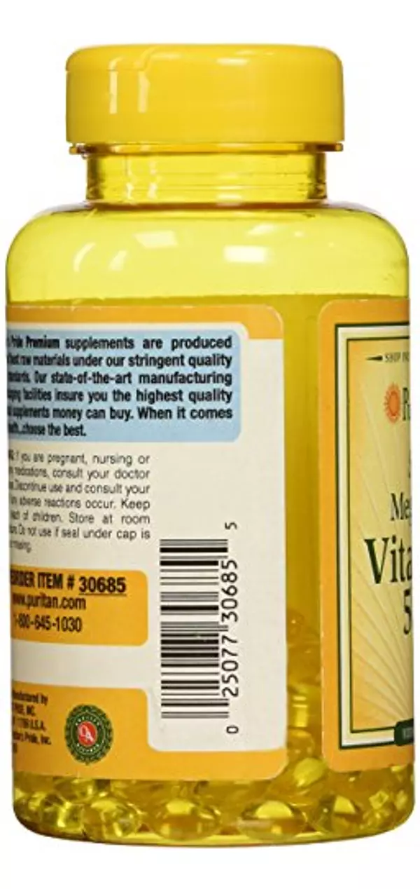 Salud y Equipamiento Médico - Suplemento Dietario Puritan's Pride Con Vitamina D3 5000 6