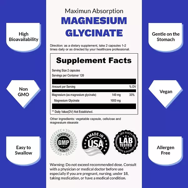 Salud y Equipamiento Médico - Glicinato Magnesio Upnourish - Unid - Unidad A $775 2