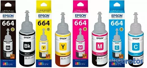 impresoras y scanners - BOTELLA DE TINTA EPSON  664EN TODOS LOS COLORES   1