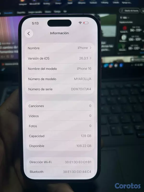 celulares y tabletas - iPhone 16 normal factori  4