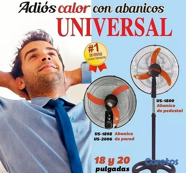 aires acondicionados y abanicos - Abanicos de Pared y de Pedestal 18" Universal 1