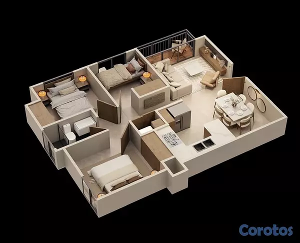 apartamentos - venta de apartamento con bono vivienda,bono militar próximo a la carretera mella 12