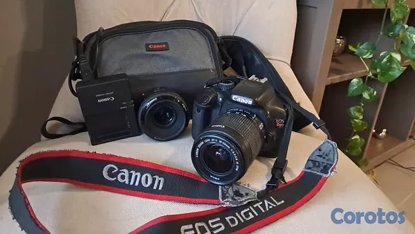 camaras y audio - Camara de Fotos Profesional Canon T2i DSLR + 2 Len 2