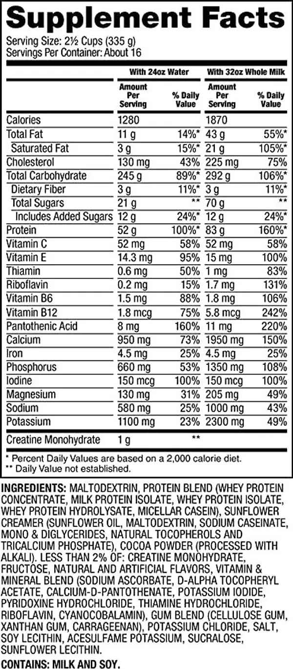 Salud y Equipamiento Médico - Mass Gainer Chocolate 12 Lb Dym 2