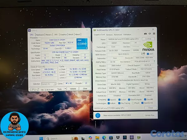 computadoras y laptops - Laptop gaming Acer Nitro ANV15-52, I5 13TH, RTX 50 6