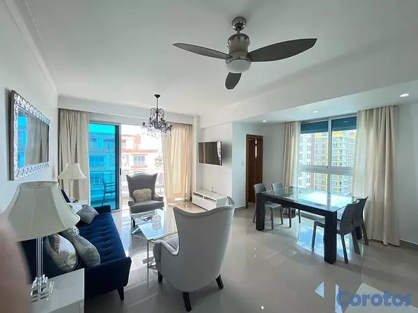 apartamentos - Apartamento full amueblado con balcon frontal  10