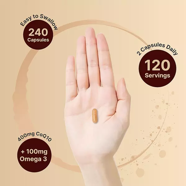 Salud y Equipamiento Médico - Coq10 400mg Con Acidos Grasos 5