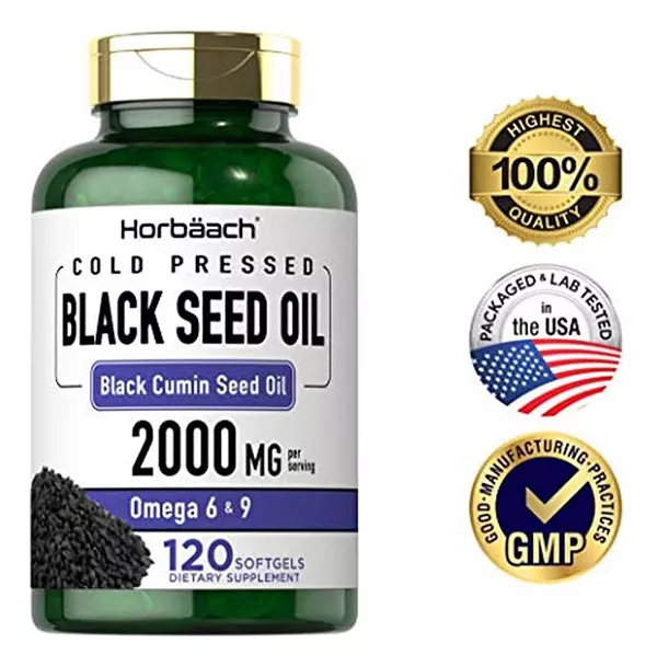 Salud y Equipamiento Médico - Aceite De Semilla Negra 2000 Mg 120cap Horbaach 4