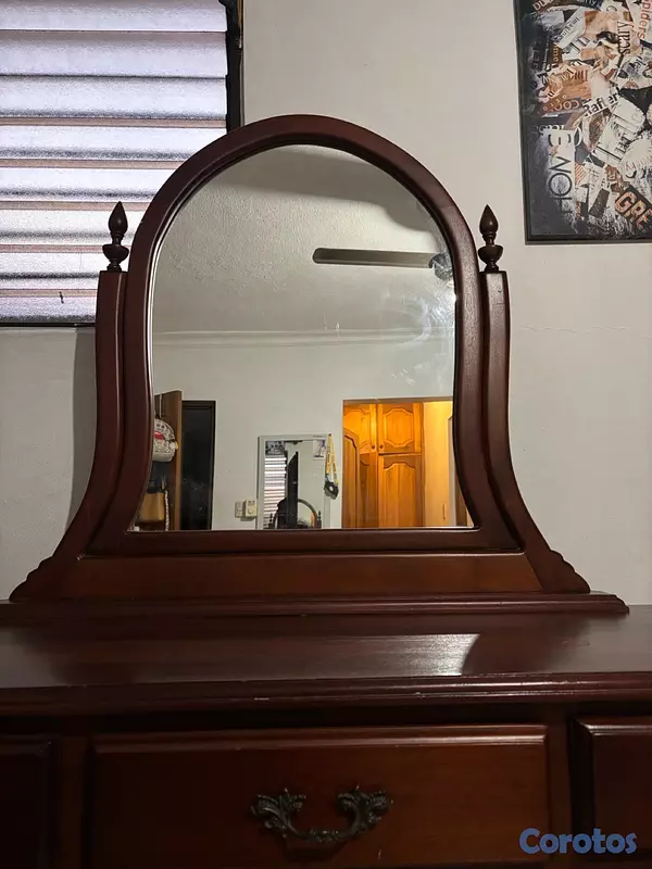 muebles y colchones - Coqueta / Gavetero con espejo de caoba – Muy buen estado 8