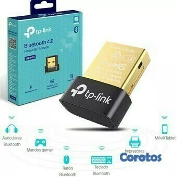 computadoras y laptops - Adaptador tp-link  Nano USB Bluetooth 4.0 UB400 usb 2.0 UB400 1
