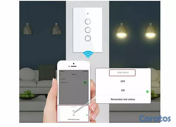 otros electronicos - INTERRUPTOR WIFI-3 CONECTORES 2