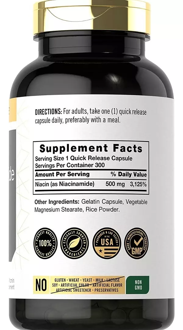 Salud y Equipamiento Médico - Niacinamida Vitamin B3 - 300 Cp 2