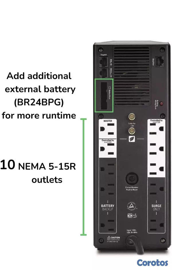 computadoras y laptops - Ups APC pro 1500VA versión expansión de batería 2