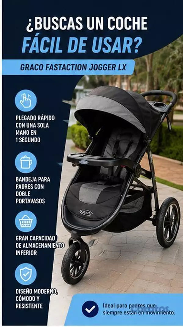 coches y sillas - Coche Graco FastAction Jogger LX 3