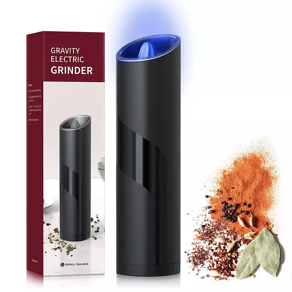 cocina - Molinillo electrico por gravedad de sal o pimienta con luz led salt and pepper 4