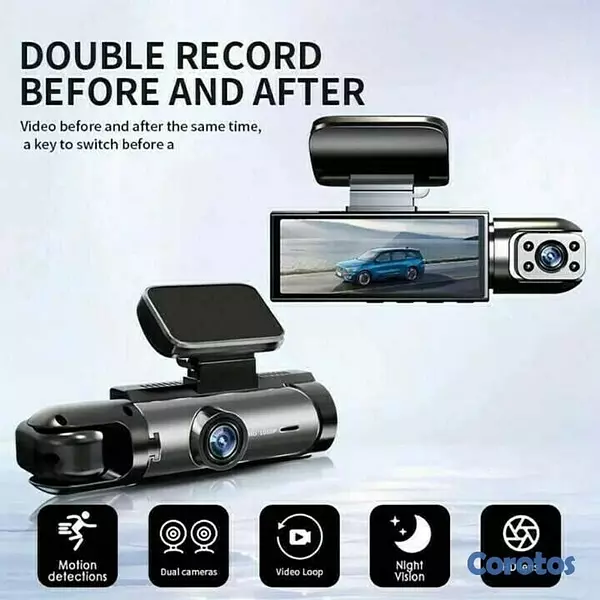 accesorios para vehiculos - Cámara de tablero de doble lente para automóvil HD 2